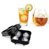 4 Duża Formy Formy Bar Napoje Whisky Big Round Ball Ice Cegła Cube Maker Mold Mold Ice Balls Taca DHL za darmo