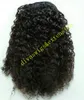 Cheveux vierges péruviens afro crépus bouclés queue de cheval de cheveux humains pour les femmes noires, clip de queue de cheval bouclé en spirale dans l'extension de cheveux 120g