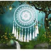 Łapacz snów ręcznie tkane ręcznie rzemiosło wiszące ornament kwiat DreamCatchhers Dekoracja domu rzemiosło Big Circle DreamCatcher 122114