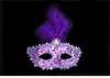 Donne Maschera Sexy Sexy Hallowmas Maschera per gli occhi veneziani Masquerade Maschere di Halloween con piuma Compleanno Pasqua Princess Dance Dance Mask MAQ: 10 PZ