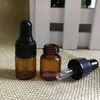 Wholesale 1ML 2ML 3ML Glass Dropper Bottles Mini Amber E Liquid Container