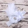 Fille Bandeau à plumes enfants Sparking strass fleur dentelle Hairband Accessoires cheveux Photographie Props enfants Couvre-chef