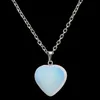 Hot sale Hot new turquoise stone pendants turquoise crystal peach heart natural stone necklace WFN003 (with chain) mix order 20 pieces a lot