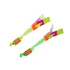 Grappige LED Shining Rocket Flash Copter Pijl Helicopter Rubber Band Sling Shot