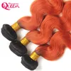 T1B 350 Body Wave Ombre Brasilian Virgin Human Hair Weaves 3 Bunds med 13x4 Ear to Ear Bleached Knots spetsens frontal stängning med 6767913