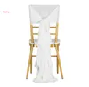 2016 Ivory Chair Big 3Dchiffonの繊細な結婚式の装飾の椅子のカバーのカバーの椅子の椅子が付いています椅子