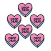 10 pcs funny heart patches badge for clothing iron embroidered patch applique iron on patches sewing accessories for DIY clothes