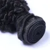 Brésilien Afro Kinky Curly Human Hair tisse 3 paquets avec 4x4 Fermeture de lacet Clôtures nœuds 5377551