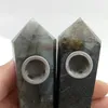 2 PCS Labradorite Crystal Stone Quartz Crystal Wand Pipe 천연 래브라도 라이트 석영 파이프 치유 담배