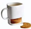 Keramisk rån Kaffe Kakor Mjölk Dessert Cup Tea Cups Bottom Store för Cookie Biscuits Fickor Hållare för hemmakontor