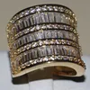 Victoria Wieck Women Luxury Jewelry Princess Cut 925 Sterliing Silver Yellow Gold Plated Topaz Simulated Diamond Wedding Band Ring Size 5-11