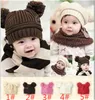 2017 NOWOŚĆ 10 PCS Baby Cub Baby Podwójna wełniana wełniana dzianina Kapelusz Baby Boy Ladies Ręcznie czapki Cotton's Cotton Hat M055