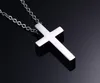 Classic Blank Cross Collane Preghiera Cristo Uomo Gioielli Acciaio inossidabile Uomo Donna Catena libera PN-241