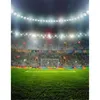Groene voetbal veld fotografie achtergronden vinyl studio rekwisieten nacht lichten jongen kinderen kinderen sport stadion foto achtergrond