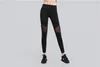 2017 Black Yoga Nine Quick Dry Sportswear Womens Running High midje Fitness Yoga Pants Compression Dance Clothing Drop Shippi3834535