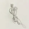 Il medaglione chiave da 18KGP può contenere supporti per pendenti con gabbia di perle di perle da 8 mm per raccordi con ciondoli per collane fai da te