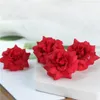 100Pcs Artificial Rose Flowers Heads DIY Crafts Silk Artificial Flowers Wall For Wedding Decoration Background Wall Wedding Bouquets Golden Rose