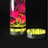 ¡Envío gratis! (1 unids / lote) Súper Brillante 9 unids RGB LED 4 pulgadas LED FLORERO Base Ligera Para la Luz UP Copa de Cristal decoración de la boda