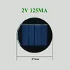 200pcs 2V 125 mA 0,25W Epoxidharz Runde Mini -Solarpanel mit Durchmesser 67 mm für DIY -Ladung 1,2 V Akku