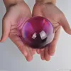 Sphère de boule de guérison en cristal magique d'améthyste de 60mm avec décor de support en cristal