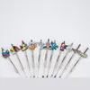 Pipa in metallo dabber Cartoon Metal Dabber bong in vetro strumento, pipa ad acqua, piattaforme petrolifere dab accessori per fumatori per arco in vetro, pipe