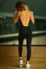 Groothandel Gym Fitness Bodysuit Vrouwen Running Tight Jumpsuits Sport Yoga Sets Bandage Backless Cross Back Romperts Women's Trainingspakken