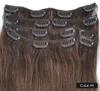 Zzhair 15quot 7 stcs set 70g clips inon 100 Braziliaanse Remy Human Hair Extension Full Head Natural Straight8887578