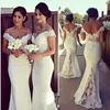 Elegant Off Shoulder Lace Mermaid Bridesmaid Dresses For Wedding 2016 Formal Party Gowns Cheap Maid Of Honor Dresses Custom Made