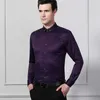 Men's Dress Shirts Wholesale- Spring 2022 Men's Wave Stripe High-Quality Slim-fit Long Sleeve Diamond Buckle Unique Button-Down Shirt1