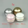 wholesale Wholesale- 30pc/lot 0.17oz empty sample Cosmetic Cream Jar container ,Cosmetics Packaging,5g Acrylic Ball shape cream Jar container,