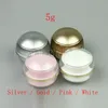 Wholesale- 30pc/lot 0.17oz empty sample Cosmetic Cream Jar container ,Cosmetics Packaging,5g Acrylic Ball shape cream Jar container,