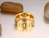 Meaeguet Men Spinner Ring回転式結婚式のバンドラウンドリングクラシックゴールドカラー9mmゲントのパーティージュエリーR-183
