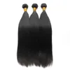 10 Bundles / lot Fabrik Großhandel Weiche Brasilianische Gerade Haar Weaves 100 Remy Haarverlängerung 1B Natürliche Schwarze Volle Peruanische Jungfrau-haar