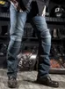 TKOSM 2色の高品質モトクロスのオートバイのズボンのモトレーシングジーンズ膝パッドのズボンモルトモト快適なズボン