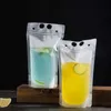 450ml Transparent Self-sealed Plastic Beverage Bag DIY Drink Milk Coffee Container Drinking Bag Fruit Juice Food Storage Bag