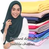 All'ingrosso-Malesia design di vendita caldo istantaneo doppio anello bolla sciarpa / scialli in chiffon a due facce hijab musulmano 23 sciarpe / sciarpa di colore