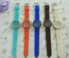 Geneva Silicone Klockor Candy Jelly Armbandsur Unisex Män Kvinnor Quartz Casual Sport Watch Toppkvalitet av DHL