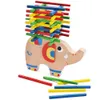 Nuovi bambini Elefante in legno Blocchi di costruzione Equilibrio Giocattoli Giochi Educazione per bambini Giocattoli di intelligenza Giochi di interazione genitore-figlio