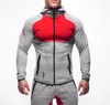 Men's Hoodies & Sweatshirts Mens Bodybuilding Gym Workout Shirts Hooded Sport Suits Tracksuit Men Chandal Hombre Wear Animal