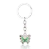 Butterfly Keychain Key Rings Crystal Alloy Vintage DIY Bag Phone Penant Accessories Jewelry Gift Keyrings