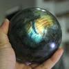 Labradorita NATURAL Esfera de cristal bola azul Orbe Gema Piedra231D