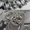 Top quality Stainless Steel Wire Keychain Cable Key Ring for Outdoor Hiking 1000pcs free shipping