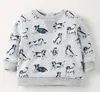 52 Styles Spring Fall boys Kids Clothes 100Cotton Long Sleeve full car Dinosaur Zebra print thick T shirt boy causal Cool Kids Cl7147232