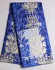 5 meter / pc fashionabla lila och vit broderi fransk netto spets med rhinestone afrikansk mesh spets tyg för klänning hn7-3
