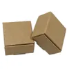 Liten 3,7 * 3,7 * 2cm Kraft papper Box Presentförpackning Box för smycken DIY Handgjord tvål Bröllopsfest godis Bageri kaka Kakor Chokladlåda