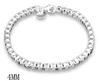 2017 Best-selling Men's Classic box bracelet 925 silver bracelet silver jewelry 19CM * 4MM 20pcs/lot Free Shipping
