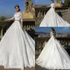 Attractive Wedding Dresses off Shoulder Half Sleeves With Lace Applique Wedding Gowns Back Zipper With Bow Peplum Custom Made Bridal Gowns