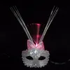 Light rain butterfly Fiber Mask colorful Masquerade Party Princess Flash half face mask Led Rave Toy