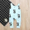 Noworodek Ubrania Baby Cute Baby Romper Summer Bez Rackcoon Drukowane Kombinezon Baby One Piece Suit Stroje Odzież dziecięca Bawełniany Baysuit