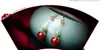 Agate rouge naturelle Alliage de jade vert sexy - Boucles d'oreilles anti-allergiques. Le préféré des belles femmes